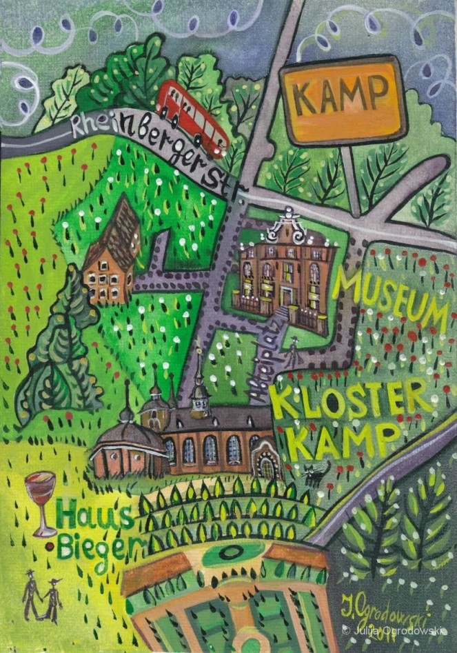 Map of monastery Kamp Kamp-Lintfort