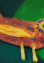 Details aus Ton in Plattentechnik Kunstprojekt „Friedensreich Hundertwasser in Sichtigvor“ (St. Margaretha Grundschule)