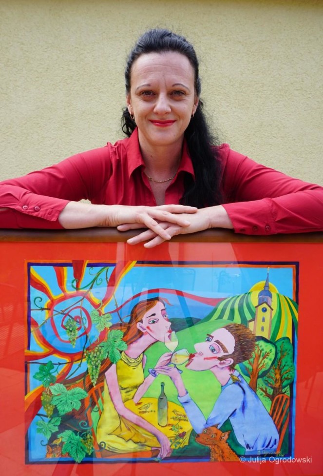 Aquarellmalerei für den “Diedenbergener Sonnenhang 2015”